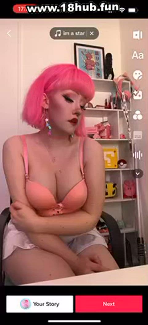 19 years old boobs cute double blowjob naked natural tits sex tiktok gif