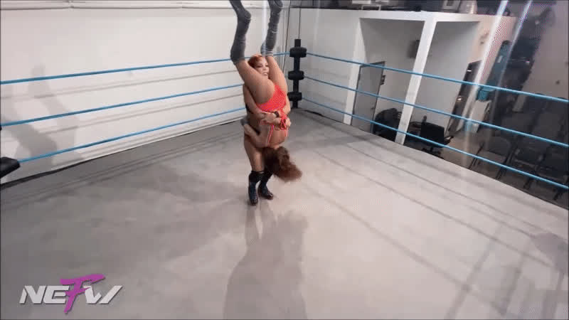 brunette mexican white girl wrestling gif