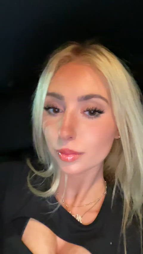 big tits blonde tiktok gif