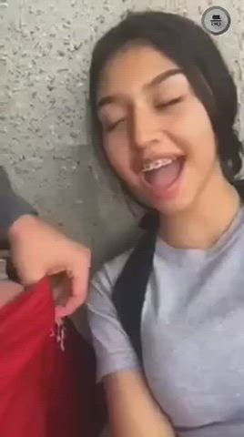 18 years old braces cute latina gif