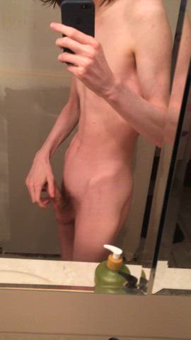 cock jerk off masturbating pubic hair twink gif