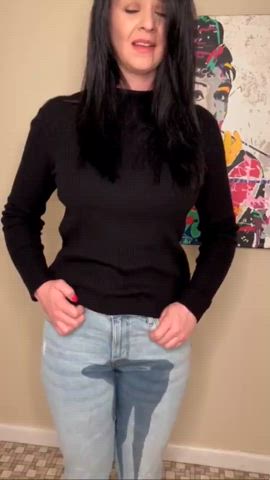 jeans panties pee piss gif