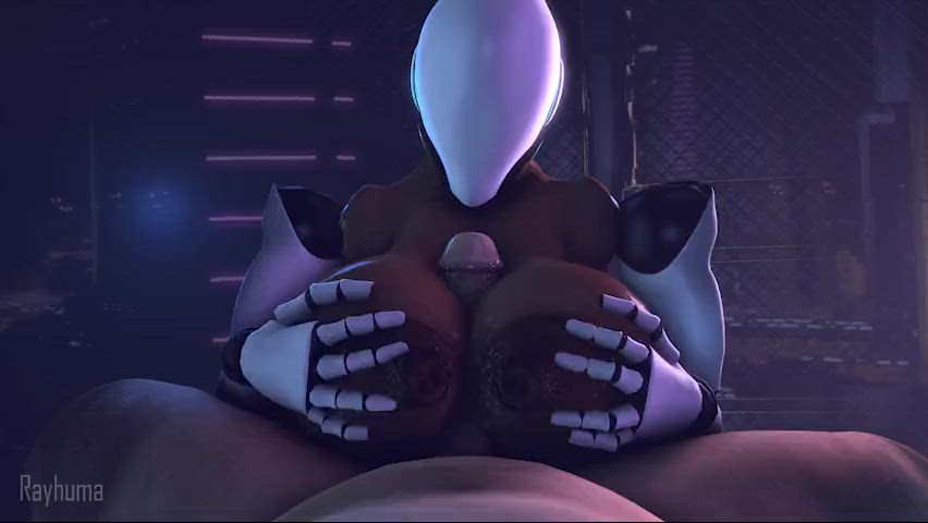3d animation areolas big nipples cumshot erect nipples huge tits robot rule34 titty