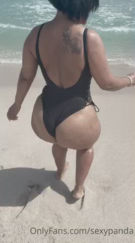 Ass Clapping Beach Big Ass Booty Ebony gif