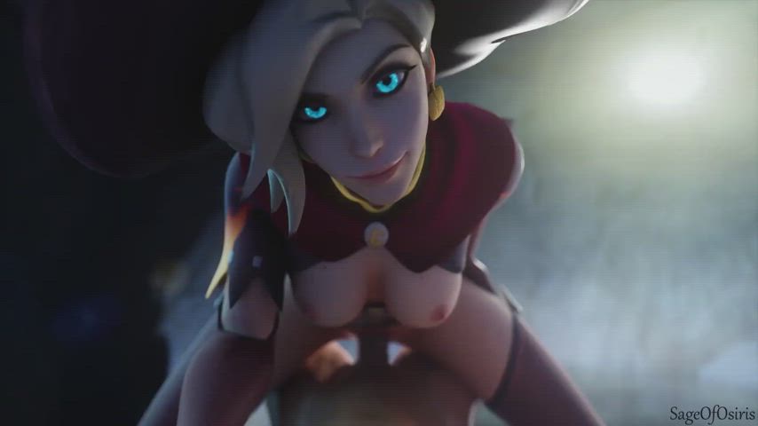 blonde cowgirl overwatch gif