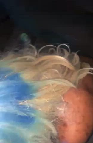 BBC Big Dick Blowjob Ebony Sloppy Sucking gif