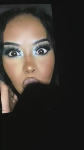 bbc brown eyes cum cumshot cute lips tiktok tribute gif