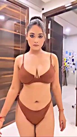 bengali bikini cleavage dancing desi hindi indian lingerie micro bikini non-nude