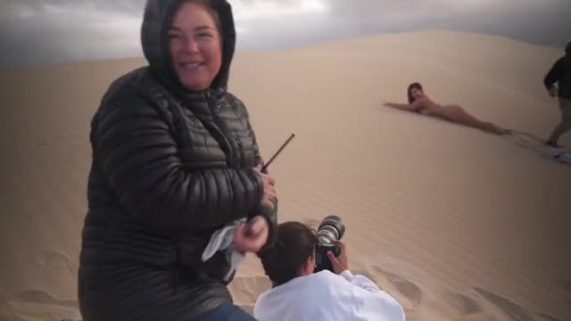 No swimsuits, no problem! Tara Lynn won't let a little desert mishap stop her...