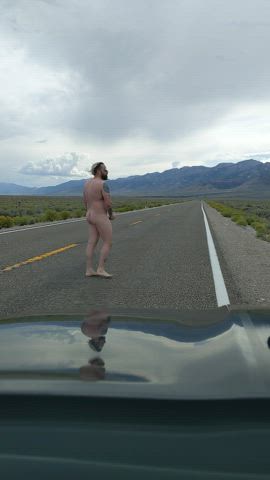 Cumming on the highway!