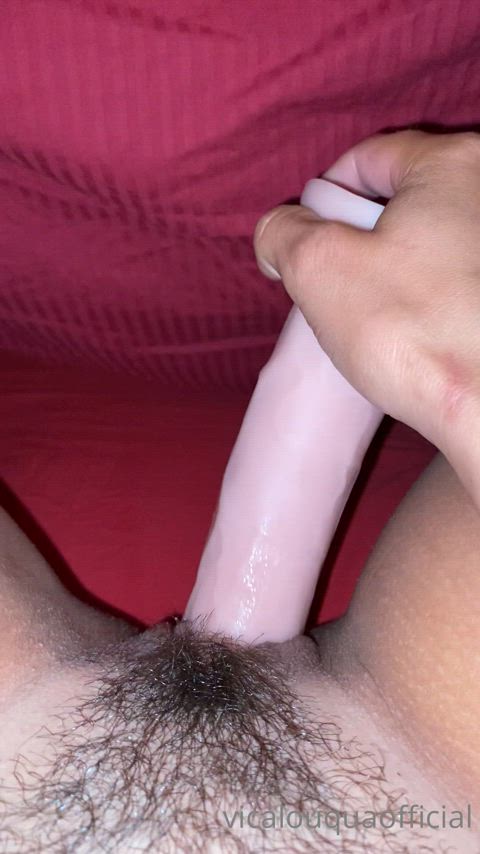 masturbating dildo hairy pussy hairy gif