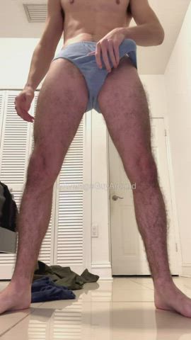 Big Dick Foreskin Male Masturbation Uncut Underwear gif