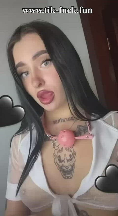 amateur big tits boobs cute pussy sex solo teen tiktok tits gif