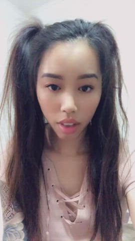 Ahegao Asian Babe Tongue Fetish gif