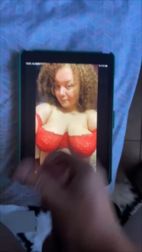 big tits bra chubby cumshot curly hair curvy natural tits tribute chubby-girls cum-tributes