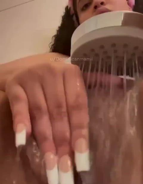 ebony masturbating shower gif