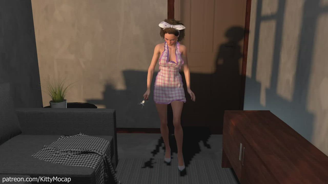 KittyMocap - Housemaid. FREE Scene by a REAL girl.