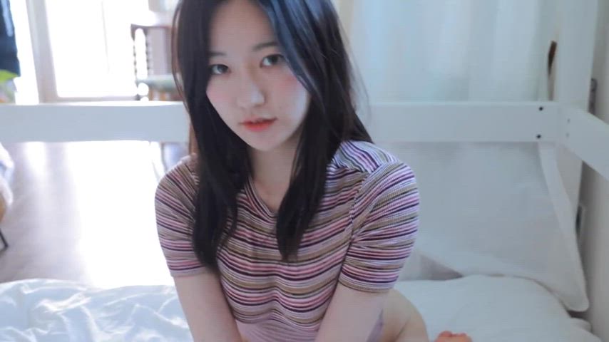 asian ass brunette cute korean non-nude petite tease teasing tits gif