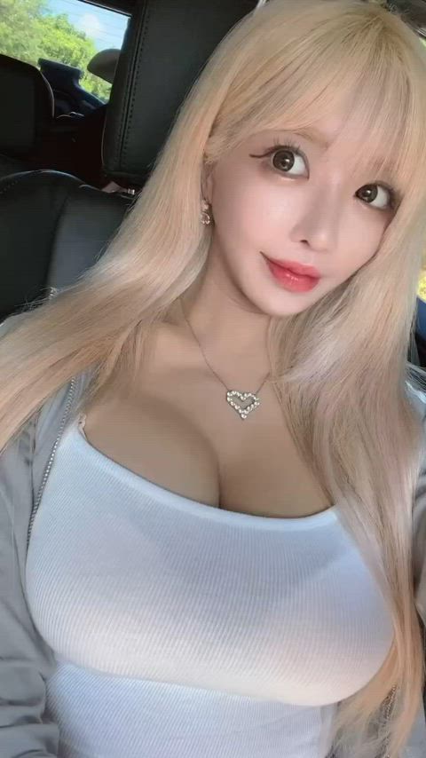 asian babe blonde chinese cute korean gif