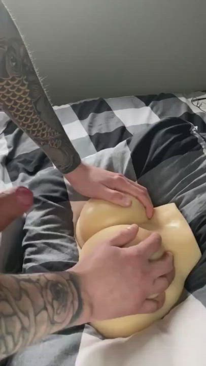 Fucking the male booty sex doll