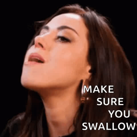Caption Celebrity Swallowing gif