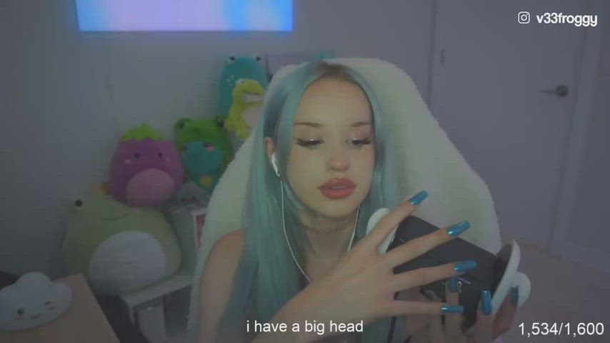 asmr blonde tongue fetish gif