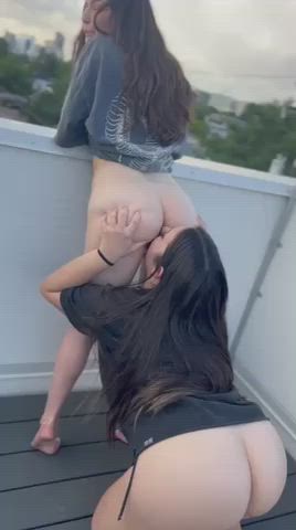 ass lesbian outdoor pussy licking gif