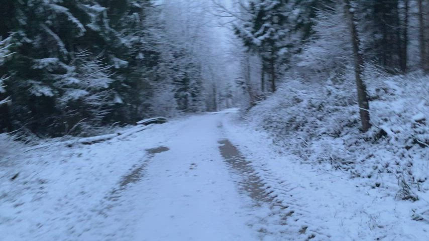 Running in the snow naked glans, running naked