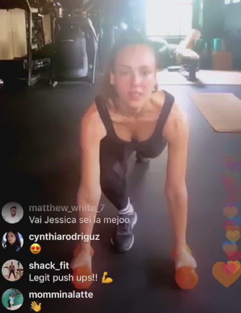 jessica alba yoga yoga pants gif