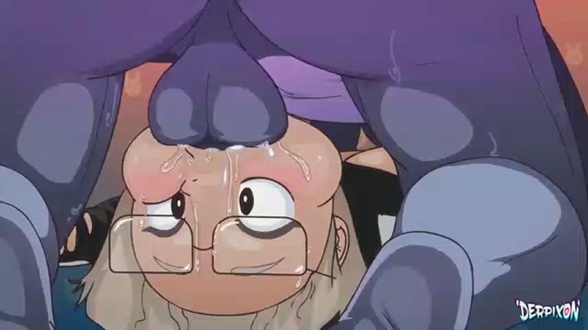 60fps 69 animation anime blowjob cartoon face fuck glasses hentai rule34 gif