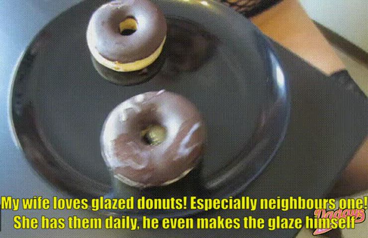 She really likes those glazed donuts
