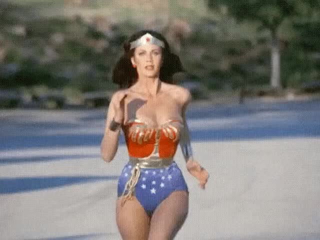 Lynda Carter on her way to take care of your erection