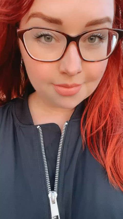bra british cleavage cute glasses outdoor redhead strip stripping striptease gif
