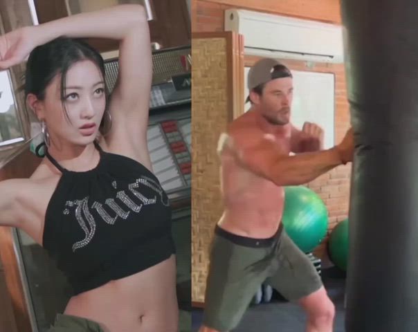 bwc babecock bulge gym monster cock reaction split screen porn sweaty sex wmaf kpop