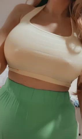 huge tits long hair tall titty drop gif