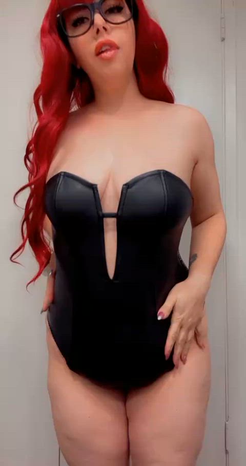 cleavage dominant domination dominatrix domme femdom leather milf reddit redhead