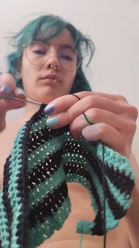 Working on my first crochet piece 