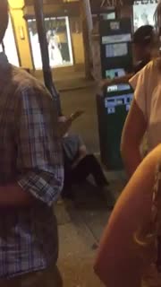 HMFT after I dare this bouncer to take a swing