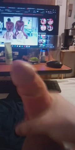 Amateur Male Masturbation WatchingPorn gif