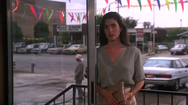 Jennifer Connelly - The Hot Spot (1990) - going w protagonist to visit sleazy blackmailing