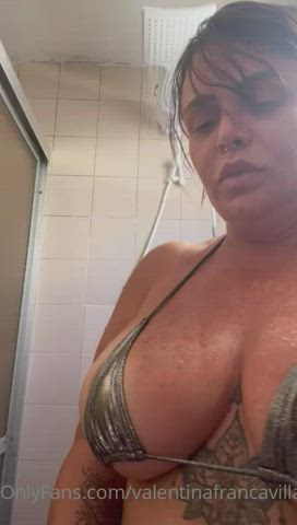 milf shower tits gif