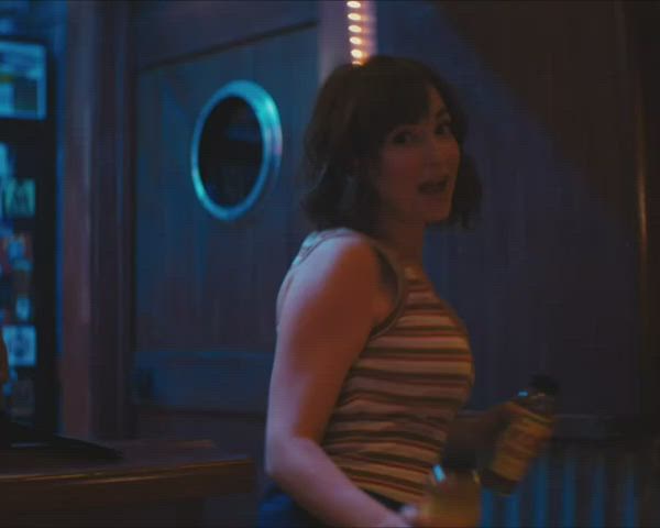 big tits huge tits milana vayntrub natural tits tits gif