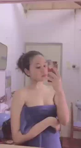 malaysian nude selfie small tits towel gif