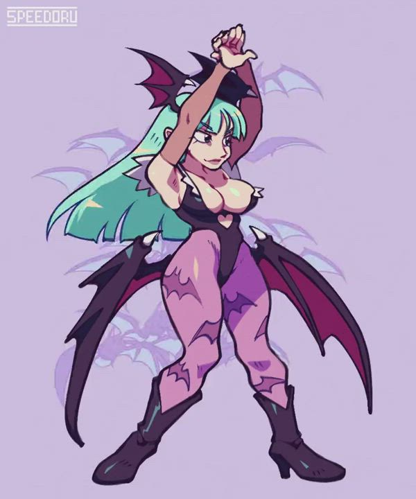 Morrigan Aensland - re-animated Classic win poses (Speedo) [Darkstalkers]