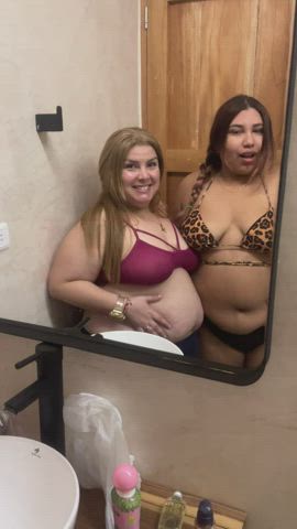 bbw belly button lesbians gif