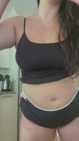 Would you want to suck on these soft natural tits?