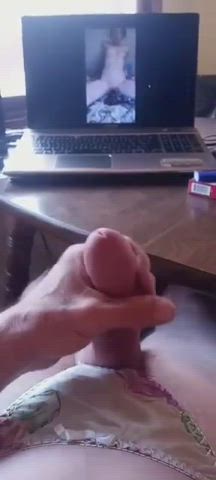 big dick cumshot masturbating gif