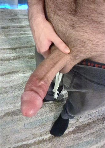 Woke up horny as fuck, had to stroke my thick morning wood