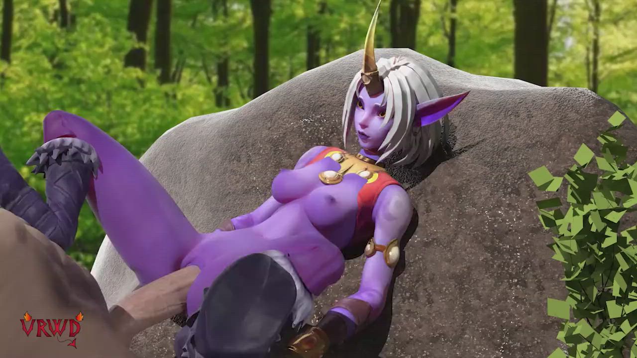 Soraka gets fucked outdoor (VRWD) [League of Legends]