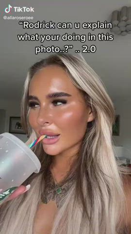 Blonde Cum Facial TikTok gif